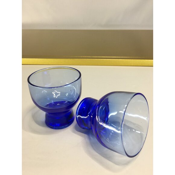 Japanese Cold Sake Cups Glass Blue and Green - Set of 4 - Picture 9 of 16